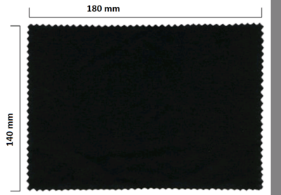 Handričku na okuliare z mikrovlákna jednofarebný - čierny 140x180