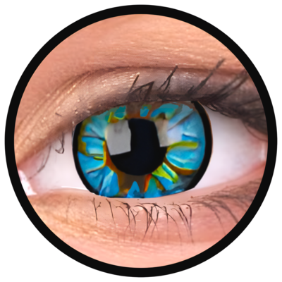 ColourVue Crazy šošovky - Blue Streak (2 ks ročné) - nedioptrické, dopredaj