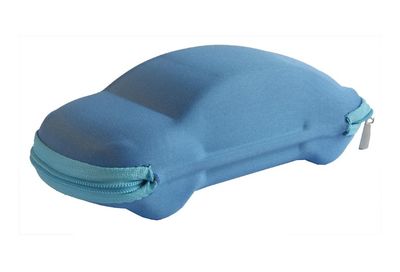 Puzdro na okuliare so zipsom - auto modré