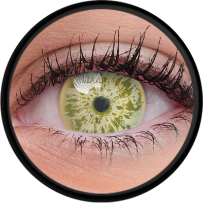 ColourVue Crazy šošovky UV svietiace - Glow Ice Yellow (2 ks trojmesačné) - nedioptrické