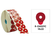 Lepiace podložky pre automatické brúsky 22 mm x 18 mm, 1000 ks – červené veľké