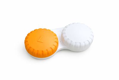 Klasické dvojfarebné puzdro – bielo-oranžové