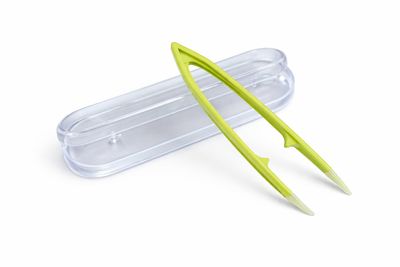 Pinzeta na kontaktné šošovky v puzdre, veľká – zelená