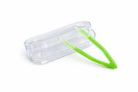 Pinzeta na kontaktné šošovky v puzdre - zelená