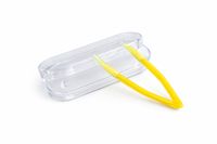 Pinzeta na kontaktné šošovky v puzdre - žltá