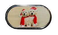 Púzdro so zrkadielkom Vianočný motív - Dve šteniatka