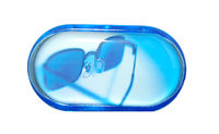 Púzdro so zrkadielkom motív Leto - Modré okuliare