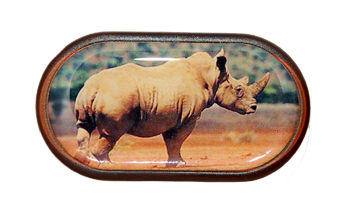 Púzdro so zrkadielkom Divoká zvieratá - Nosorožec