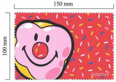 Handričku na okuliare z mikrovlákna Smiley - klaun
