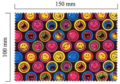 Handričku na okuliare z mikrovlákna Smiley - Smiley čierne