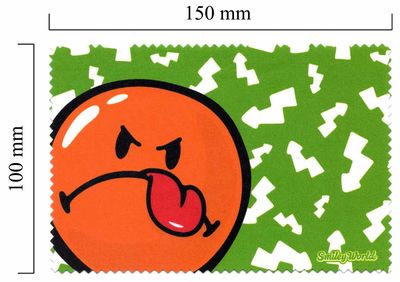 Handričku na okuliare z mikrovlákna Smiley - Smiley zelené