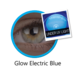 ColourVue Crazy šošovky UV svietiace -  Electric Blue (2 ks ročné) - nedioptrické