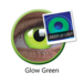 ColourVue Crazy šošovky UV svietiace - Glow Green (2 ks ročné) - nedioptrické
